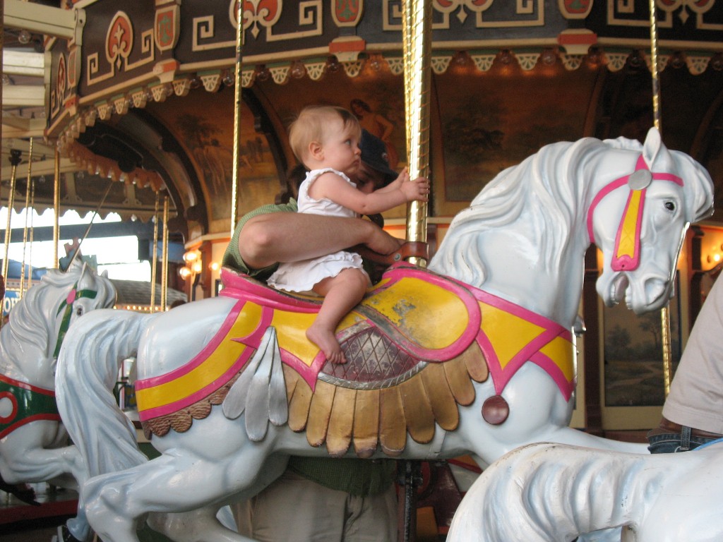 Grace's First Merry-Go-Round Ride