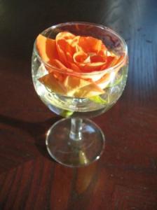 Rose in Wine Glass