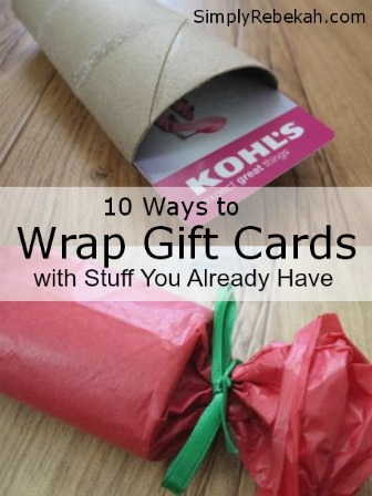 10 Ways to Wrap Gift Cards with Stuff You Already Have