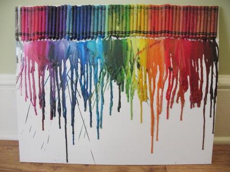 My Niece's Hair Dryer Melted Crayon Art