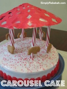 A Simple Carousel Birthday Cake