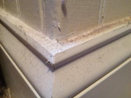 Closet Baseboard Before