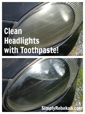Clean Car Headlights with Toothpaste