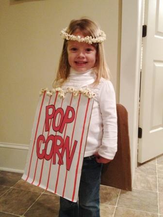 DIY Easy, Cheap, and Adorable Popcorn Halloween Costume