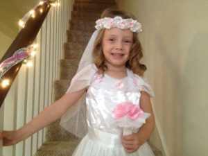 Grace in her Wedding Birthday Dress