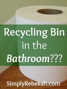 This post just convinced me to put a recycling bin in my bathroom. The two benefits she listed make so much sense!