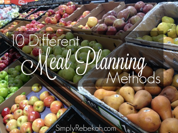 10 Different Meal Planning Methods