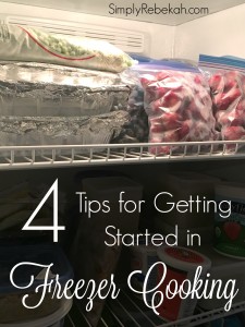 Getting started in freezer cooking doesn't have to be intimidating. Here are 4 tips to help you get started on filling your freezer.