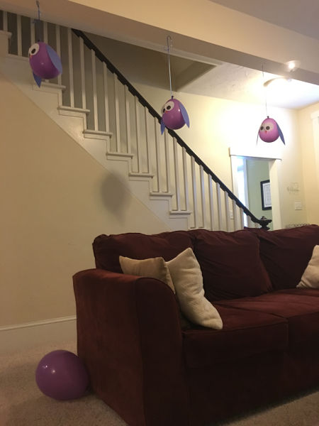 Owl Birthday Party Balloons