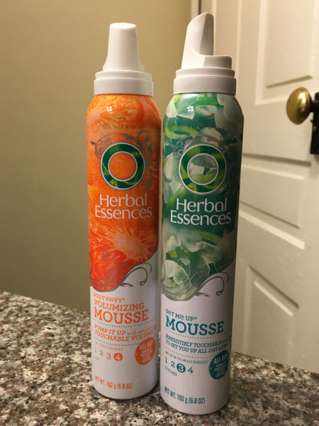 curly hair routine mousse